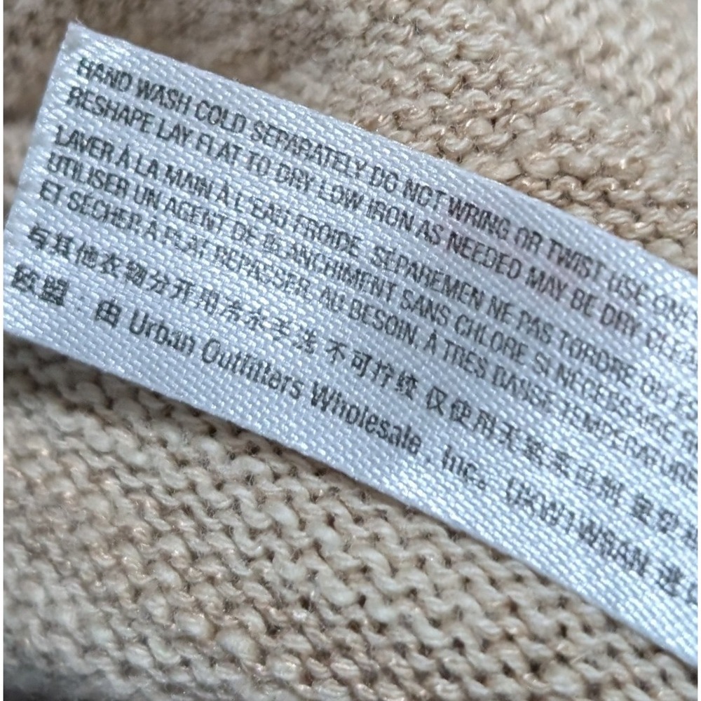 Free People Everyday Sweater One Piece Oversize Jumpsuit Beige Women's Medium - Picture 11 of 12